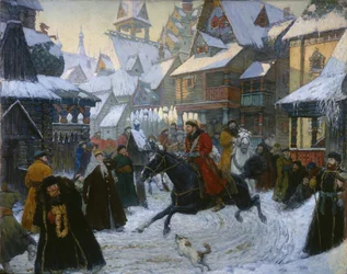Una città russa antica. I cavalieri, 1910s