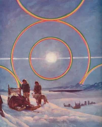 Una mostra impressionante di aloni solari, 1935