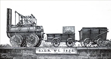 Una locomotiva costruita da George Stephenson