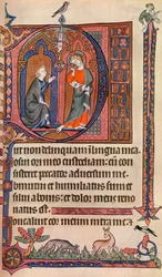 Una pagina illuminata dal Salterio Vaux-Bardolf, c1310, 1937