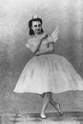 Anna Sobeshchanskaya come Odette nel balletto Il lago dei cigni, Mosca, 1877