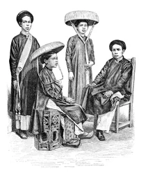 Capi e donne annamesi, Vietnam, 1895