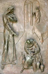 Scultura sulla porta della basilica dell