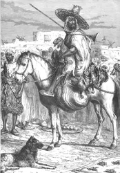 Contadino arabo al mercato di Tlemcen, Algeria, fine XIX secolo