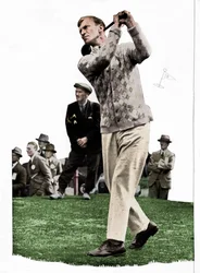 Archie Compston si avvicina: Non ho bisogno di un club senza cabine, c1935
