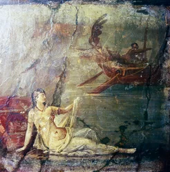 Arianna Abbandonata da Teseo, affresco romano da Ercolano, I secolo