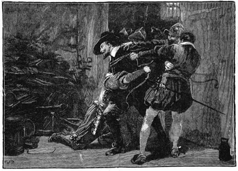 Arresto di Guy Fawkes nelle cantine del Parlamento, 1605 XIX secolo