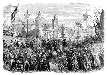 Arrivo delle truppe francesi in Messico, 1864 fine XIX secolo