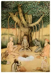 Ascetismo: un gruppo di asceti Mughal