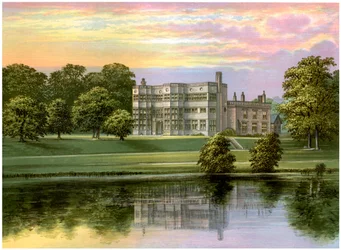 Astley Hall, Lancashire, casa del Barone de Hoghton, c1880