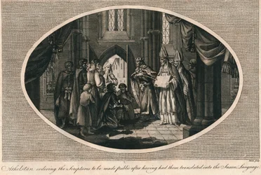 Athelstan ordina la pubblicazione delle scritture tradotte in anglosassone