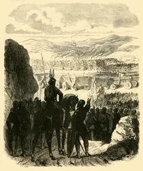 Attila sulla pira, dopo la sua sconfitta da parte di Ezio, 453 d.C., 1890
