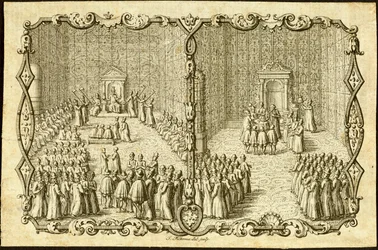 Udienza presso lo Zar Russo, Mosca. Pubblicato da Jacob Ulfeldt