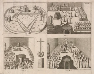Udienza presso lo Zar russo, Mosca. Pubblicato da Jacob Ulfeldt, 1578