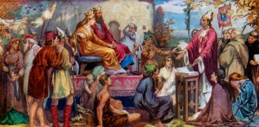 Agostino predica a Ethelbert e Bertha, 1925