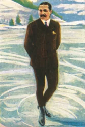 Pattinatore austriaco Willi Böckl, 1928