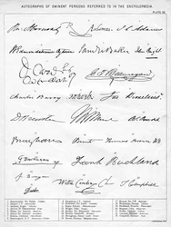 Autografi di persone eminenti, XIX secolo