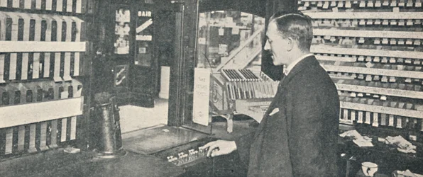 Macchine automatiche per biglietti e resto a Westminster, 1926
