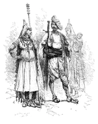 Uomini e donne Banjari, Orissa, India, 1895