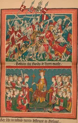 Battaglia e corte di giustizia durante la marcia di Enrico VII su Roma: una pagina dal Codex Balduineus