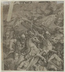 Battaglia del Ponte Milvio frammento verso, 1500