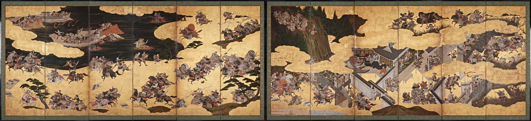 Scene di battaglia dal racconto di Heike (Heike Monogatari)