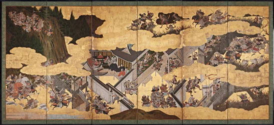 Scene di battaglia dal Racconto di Heike, primo terzo del XVII secolo