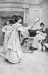 Racchetta e volano, 1906