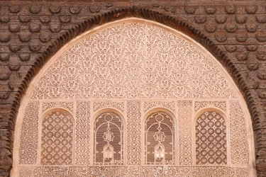 Ben Youssef Medersa, la più grande Medersa del Marocco, fondata sotto Abou el Hassan, Marrakech
