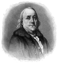 Benjamin Franklin, scienziato, inventore e statista americano del XVIII secolo, 1901