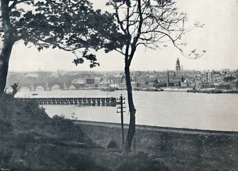 Berwick - Da Spittal, mostrando il ponte di Berwick, 1895