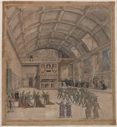 Palazzo di Binche durante le celebrazioni nell