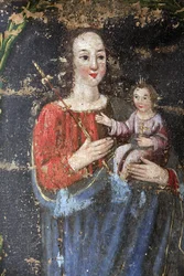 Cappella barocca di Bionnassay. Vergine Maria e Gesù