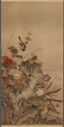 Uccelli e fiori, periodo Edo, XVIII secolo