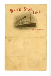Carta intestata vuota del R.M.S Titanic [data agli Hurds da un sopravvissuto sconosciuto], ca. 1912