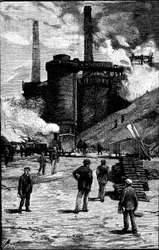 Altoforni, Galles del Sud, 1885