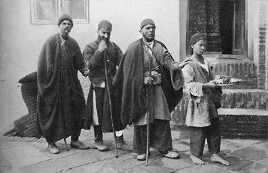 Mendicanti ciechi di Teheran, Persia, 1902