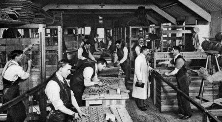Ciechi fabbricanti di stuoie di St Dunstans, Londra, 1926-1927