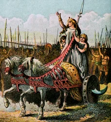 Boadicea e il suo esercito, c1850