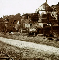 Edifici bombardati, Nieuwpoort, Fiandre, Belgio