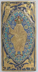 Placca di copertina del libro con Cristo in maestà, francese, ca. 1200