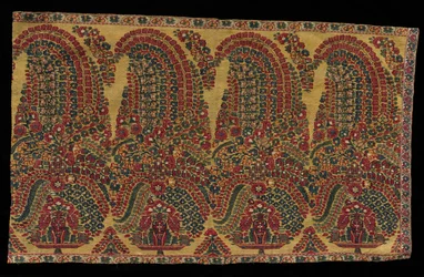 Frammento di bordo di uno scialle, primi anni 1800