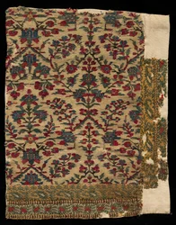 Frammento di bordo di uno scialle, fine 1700 - inizio 1800