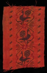 Bordo con disegno di pavone, 1600s