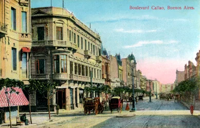 Boulevard Callao, Buenos Aires, Argentina, fine XIX o inizio XX secolo