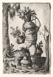 Ragazzo con cesto di frutta, 1500 o 1600