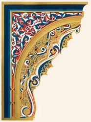 Mensole che sostengono il soffitto del portico, Corte dei Leoni, 1907