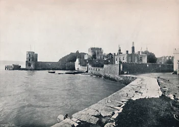 Isola di Branksea - Vista generale del castello, 1895