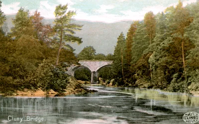 Ponte di Cluny, vicino a Pitlochry, Perthshire, Scozia, inizio XX secolo