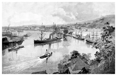 Brisbane da Bowen Terrace, 1886
